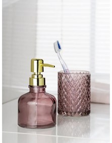 Тъмнорозов стъклен диспенсер за сапун 200 ml Atessa – Wenko