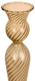 Светлокафяв стъклен свещник, височина 26,5 cm Swirl - PT LIVING