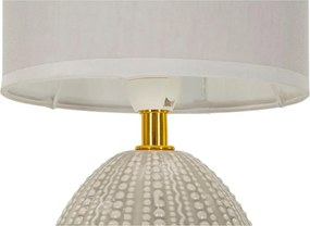 Светлосива керамична настолна лампа с текстилен абажур (височина 30,5 cm) Flavi – Mauro Ferretti