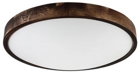 Плафон OAK SMOKY SLIM 3xE27/15W/230V Ø 47 см дъб/тъмно кафяв