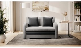 Светлосив/антрацитен кадифен сгъваем диван 130 cm Ario – ELTAP