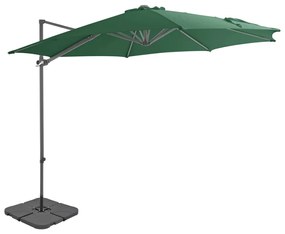 Sonata Градински чадър с преносима основа, зелен