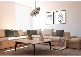 Висяща лампа със стъклен абажур в сиво-златисто ø 15 cm Forte - Squid Lighting