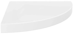 323907 vidaXL 323907  Floating Corner Shelf High Gloss White 35x35x3,8 cm MDF