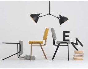 Бял и черен стол за хранене Simple - CustomForm