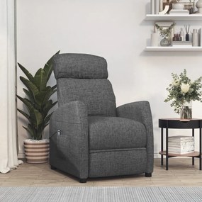 329606 vidaXL Изправящ стол, тъмносив, текстил