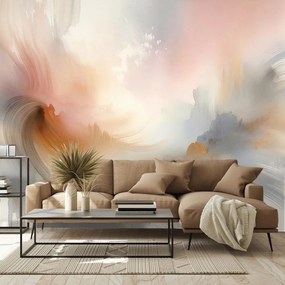 Фототапет – Пастелни абстрактни акварелни щрихи