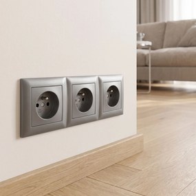 Тройна рамка за контакти OSTE JNH015-3F Grey