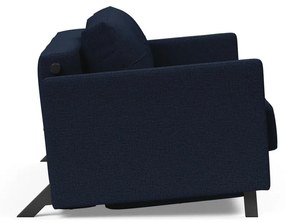 Тъмносин разтегателен диван Cuber с подлакътници Mixed Dance Blue, 100 x 154 cm Cubed - Innovation