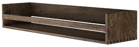 Кафява стенна закачалка от масивен дъб с рафт 60 cm Showcase – Mette Ditmer Denmark