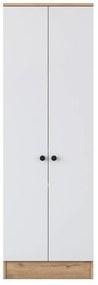 Бял/естествен гардероб от орех 60x183 cm Theresa - Kalune Design