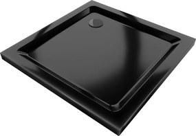 Mexen Flat квадратен душ шкаф Slim 90 x 90 см, черен, сифон черен - 40709090B
