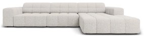 Светлосив ъглов диван (десен ъгъл) Chicago - Cosmopolitan Design