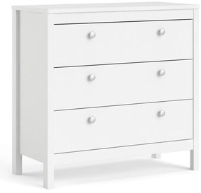 Бял нисък скрин 82x80 cm Madrid – Tvilum