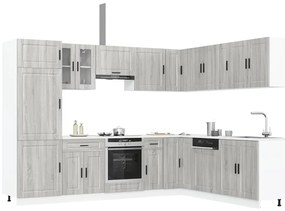 3314997 vidaXL Комплект кухненски шкафове от 14 части Porto, инженерно дърво