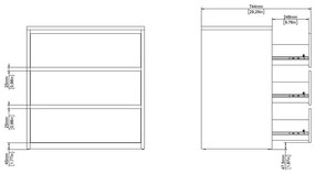 Бял скрин 80x84x48 cm Next – Tvilum