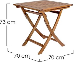 Градинска масичка от масивна акация 70x70 cm Noemi – Bizzotto