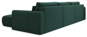 Зелен разтегателен ъглов диван с място за съхранение (U форма) Kapua – Makamii