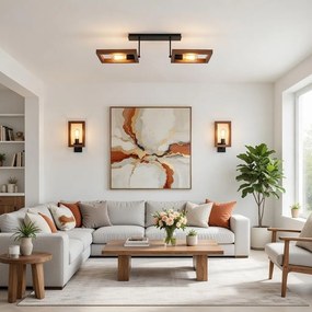 Аплик ТИЕРА, палисандър, 1xE27