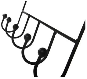Черна метална стенна закачалка с рафт 42 cm Almeria – Garden Pleasure