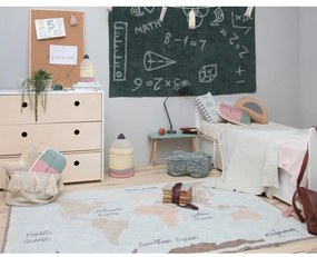 Памучен ръчно изработен детски килим подходящ за пране 140x200 cm Vintage Map – Lorena Canals