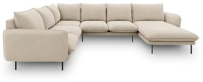 Бежов U-образен диван, ляв ъгъл Vienna - Cosmopolitan Design