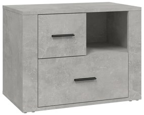 816740 vidaXL Нощно шкафче, сиво, 60x36x45 см, инженерно дърво