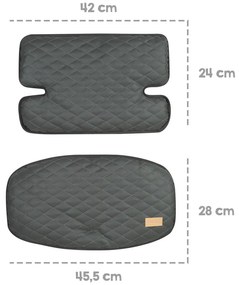 Сива постелка за стол за хранене Luxe - Roba