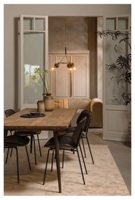 Черни трапезни столове в комплект 2 бр. от имитация на кожа Close In – WOOOD