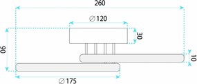 LED плафон LHJ121-C Черен