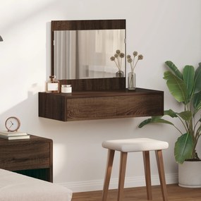 Sonata H Стол със стенен монтаж Кафяв дъб 83x40x70 см