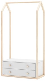 Бял отворен гардероб за деца 80x170 cm Esteban - Marckeric