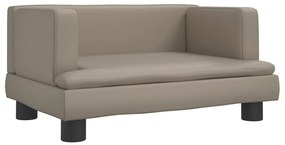 3196328 vidaXL Детски диван капучино 60x40x30 см изкуствена кожа