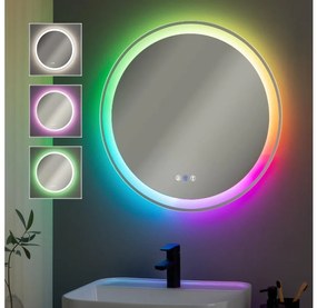 Brilagi- LED RGBW димируемо огледало с подгряваща функция и подсветка AVA PRO LED/18W/230V Ø 60 см IP44