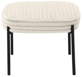 Кремав фотьойл с табуретка от рипсено кадифе Jerry – Støraa