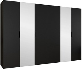 Гардероб Малага плюс шесткрилен-Черен