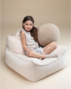 Кремав детски пуф от букле Chair – Wigiwama