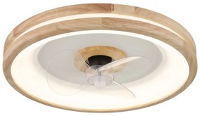 Globo 03650 - LED Плафониера с вентилатор GATIAN LED/30W/230V кафяв + д.у.