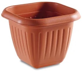 Stefanplast - Квадратна саксия Venezia 40см - теракот