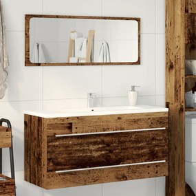 862536 vidaXL Мивка за баня с шкаф Остър дървен 100x38,5x48 см Инженерна дървесина