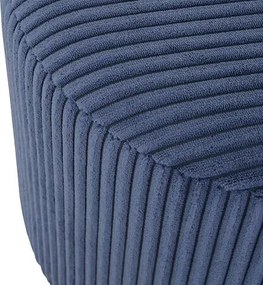 Пуф atmosphera Sylia, Рипсено кадифе, Ø38 cm - Слонова кост