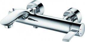 Стенен смесител за вана и душ ТИАНА ICF 6390091, месинг, хром, с подвижен души шлаух, 7.7x28.3см