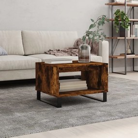 829265 vidaXL Кафе маса, опушен дъб, 60x50x40 см, инженерно дърво