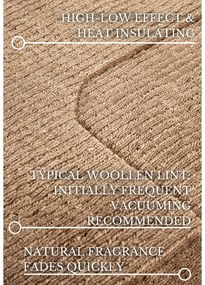 Бежова ръчно изработена вълнена пътека 80x250 cm Charlotte – Villeroy&amp;Boch