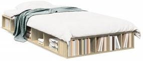 3280512 vidaXL Рамка за легло, дъб сонома, 100x200 см, инженерно дърво