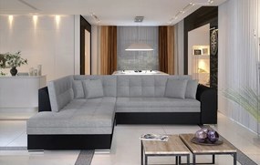 Ъглов диван Pueblo-Left-Black - Gray Light