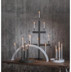 Бяла коледна LED свещ, височина 46 см Deco - Star Trading