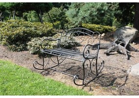 Черна метална градинска пейка Dares - Garden Pleasure