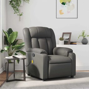 373570 vidaXL Масажен наклоняем стол, сив, изкуствена кожа