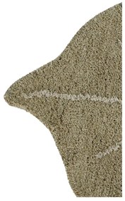 Ръчно изработен памучен детски килим подходящ за пране в цвят каки 120x180 cm Monstera Olive – Lorena Canals